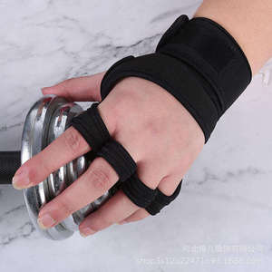 Nouveaux gants verts pour hommes, style moderne, pour la musculation, l'haltérophilie et le bodybuilding, avec poignets ajustables et demi-doigts. - Product Image 4