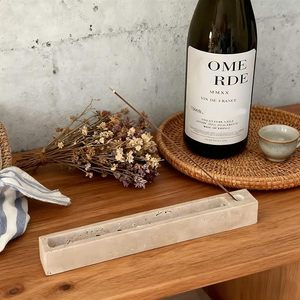 Travertine <b>Incense</b> Burner, 25cm Aromatherapy Tray, Beige Rectangular Ash Catcher for Sage and <b>Cones</b>,<b>Incense</b> Stick - Product Image 2