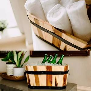 Jardinière rectangulaire en bois d'acacia, écologique, durable, moderne, pour l'intérieur/l'extérieur, support pour fleurs, pots de jardinage - Product Image 3