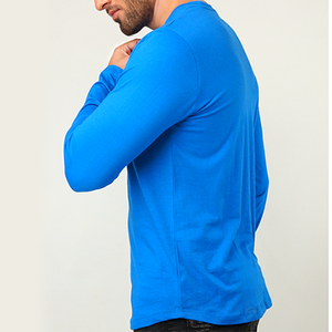 เสื้อยืดแขนยาวผู้ชายรุ่นใหม่ ทรงเข้ารูป เนื้อผ้านุ่ม ระบายอากาศได้ดี ผ้าฝ้ายสไตล์วินเทจ ลำลอง สตรีทแวร์ แฟชั่น ใช้ได้ทั้งออกกำลังกายและกิจกรรมกลางแจ้ง - Product Image 4