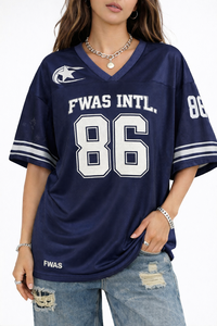 Camiseta Deportiva Personalizada de Fútbol Americano, Talla Grande, de Malla de Una Sola Capa, Holgada, para Fanáticos del Fútbol Americano - Product Image 4