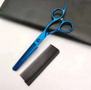 Tijeras Profesionales de Peluquería y Barbería de Acero Inoxidable con Mango de Cerámica y Cuchilla Afilada, Set de Tijeras para Cortar y Entresacar Cabello al por Mayor - Product Image 3