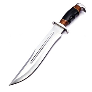Cuchillo Bowie Viking Art de Acero Inoxidable de Grado Industrial, Hoja de 3 mm de Grosor, Punta Caída, 18 mm de Longitud Total, Mango de Madera, OEM - Product Image 5