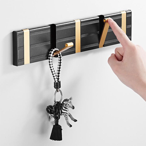 Modern Metal Wall Mounted <b>Sticky</b> Coat Cloth Hanger Garage Kitchen Key <b>Hooks</b> Hanger - Product Image 5