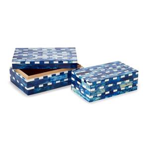 Modern Design Rectangle Natural Bone Inlay Jewelry Box Airtight Feature for Home Office Handmade Elegant Living Room <b>Storage</b> Box - Product Image 3