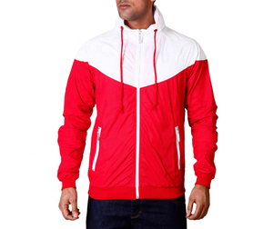 Nouvelle conception de veste coupe-vent à demi-zip, vente en gros OEM, polyester respirant, capuche vintage imprimée, imperméable, grande taille - Product Image 2