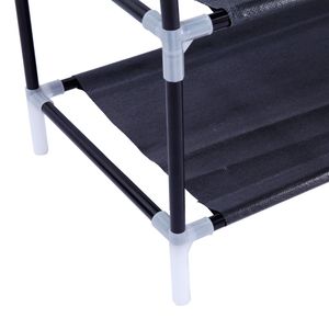Scarpiera a 5 Ripiani in Tessuto Non Tessuto con Maniglia, Colore Nero, Montaggio Semplice - Product Image 5