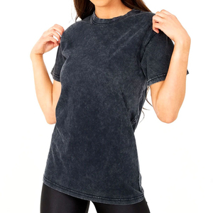 T-shirts vintage personnalisés en gros pour femmes, T-shirts délavés à l'acide, T-shirts usés, T-shirts vintage avec logo personnalisé pour femmes - Product Image 2