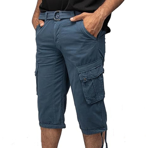 Shorts cargo pour homme avec plusieurs poches, coupe décontractée, pour le travail en extérieur, la randonnée ou les occasions décontractées estivales. - Product Image 2