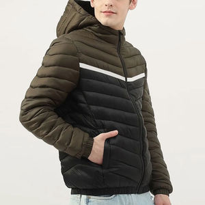 Chaqueta Acolchada de Lona Impermeable para Hombre, Edición Premium, Diseño Personalizado, Cierre de Cremallera, Poliéster, Otoño, Último Diseño, Superventas - Product Image 5