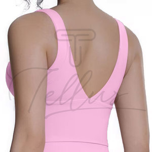 Sujetador Deportivo de Yoga para Mujer, de Alta Sujeción y Ligero, con Logotipo Frontal, Sin Costuras, de Spandex/Nylon, para Adultos - Product Image 4