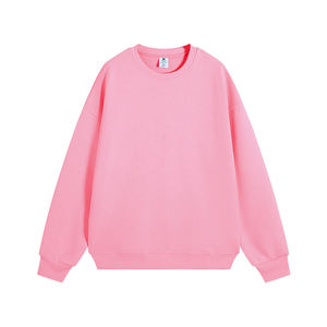 Men's Heavyweight 100% Cotton <b>Crewneck</b> Sweatshirt-Oversized Solid Pullover with Customizable Options for Autumn - Product Image 4