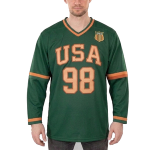 เสื้อเจอร์ซีย์อเมริกันฟุตบอลแบบคอวี ผ้าตาข่าย สำหรับฝึกซ้อมกีฬา แขนยาว เสื้อทีมอเมริกันฟุตบอล - Product Image 1
