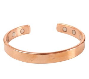 <b>Copper</b> Cuff <b>Bracelet</b> Open Bangle Minimalist Wrist Ring Rose Gold Tone Jewelry Gift - Product Image 1