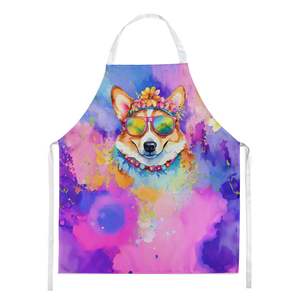 Corgi Hippie Dawg Unisex Large Multicolor <b>Apron</b> for Adults for Cooking Baking Crafts <b>Gardening</b> Kitchen Server - Product Image 1