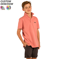 T-shirt polo à col rond pour garçon, vêtements pour enfants de 2 à 12 ans, coton compressé tricoté de haute qualité, décontracté, respirant, écologique, séchage rapide
