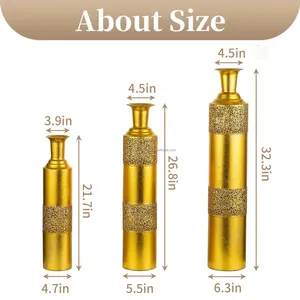 แจกันตั้งพื้นทำจากโลหะมีพื้นผิวสินค้ามาใหม่สำหรับตกแต่งแนวชนบทและอุตสาหกรรม - Product Image 4