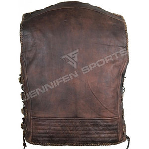 Chaleco de Cuero para Motocicleta, Casual, de Invierno, Transpirable, para Hombre, de Alta Calidad, Personalizado, Holgado, con Cierre de Cremallera, Estilo Urbano - Product Image 3