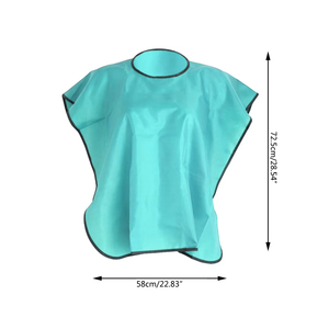 Cape de coiffure professionnelle turquoise en polyester, résistante à l'eau, pour salon de coiffure, coupe de cheveux, coloration, coiffage, réutilisable - Product Image 4
