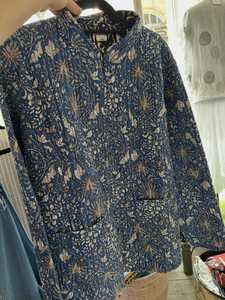 Veste matelassée pour femme, respirante, réversible, hiver, broderie florale, coton, col en V, manches longues, col mandarin, longueur courte - Product Image 6