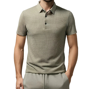 Camiseta Polo de Algodón Premium para Hombre, Manga Corta, Transpirable, Informal, para Golf, con Logotipo Personalizado Bordado, Color Liso, para Verano - Product Image 5