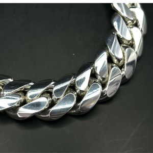 Collar de Cadena Cubana Personalizado, Plata 925, Estilo Clásico, Certificado IGI, Chapado en Plata, Joyería de Moda para Hombre - Product Image 2