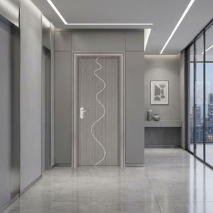 Puertas de Polímero con Núcleo de MDF Estilo Minimalista Moderno, 40 mm de Grosor, Resistentes al Agua, para Apartamentos, Dormitorios y Salas de Estar - Product Image 1