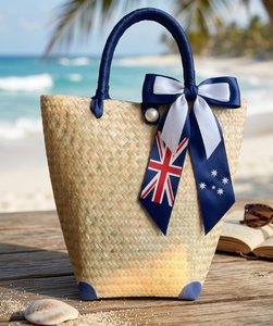 Sac fourre-tout en jonc de mer tressé à la main avec ruban décoratif, sac de plage d'été naturel fait main pour femme, fabriqué au Vietnam - Product Image 5