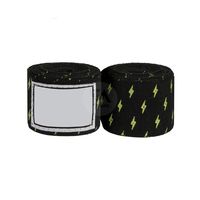 Bandages de boxe professionnels en coton à imprimé léopard jaune, 180 pouces, protection de poignet MMA, respirants, durables, fermeture auto-agrippante