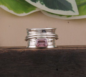 แหวนเงินแท้ 925 ประดับเพทายสีชมพูทรงกลม ดีไซน์หรูหรา สำหรับผู้หญิง เหมาะสำหรับงานหมั้น งานแต่งงาน และงานเลี้ยง - Product Image 2