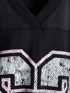 Custom Sublimation Printed Vintage Football Mesh T-<b>Shirt</b> Regular V-Neck Quick Dry Unisex All Season 100% <b>Polyester</b> Oversized - Product Image 3