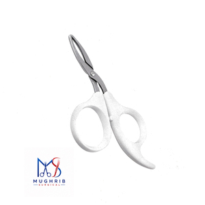 Pince à épiler de style ciseaux, manche en plastique, pince à épiler droite en acier inoxydable, pointe inclinée, outil de beauté durable pour usage domestique - Product Image 4