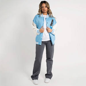 Veste universitaire tendance pour femme, style varié, manches longues, décontractée, couleur personnalisable, chaude pour l'automne, avec logo - Product Image 4