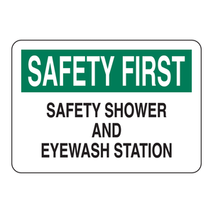 Panneau de signalisation pliable pour douche de sécurité et station de lavage des yeux Brady, pour laboratoires et installations industrielles - Product Image 3