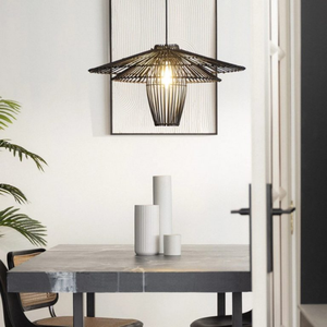 Natural Rattan Pendant <b>Ceiling</b> <b>Light</b> with Breathable Woven Structure Lightweight Construction Suitable for Restaurants Hotels - Product Image 2