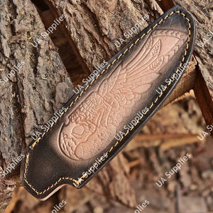 ซองใส่มีดหนังแท้คุณภาพสูงเย็บมืออย่างประณีต พร้อมห่วงเข็มขัดเย็บแบบ Saddle Stitched สำหรับพกพา EDC ล่าสัตว์ และใช้งานทางยุทธวิธี - Product Image 5