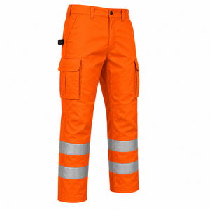 Pantalon de travail personnalisé avec logo, pour l'exploitation minière, la construction, la sécurité, haute visibilité, avec bande réfléchissante, couleur unie, pantalon de travail personnalisé - Product Image 3