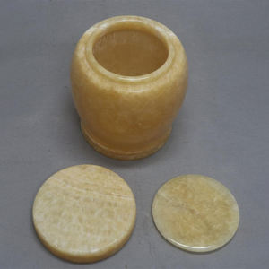 Urne funéraire pour bébé en marbre naturel jaune de haute qualité Qianrui, vente en gros, personnalisable, durable, conteneur à cendres, fournitures funéraires - Product Image 3