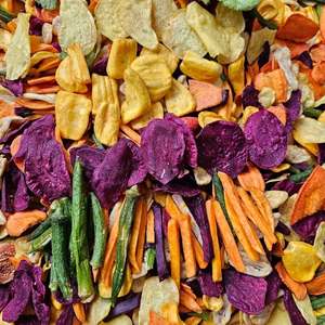 Snack de fruits et légumes séchés mélangés, chips de pommes de terre, bananes et okras cuites, nutritif et salé, 500g - Product Image 3