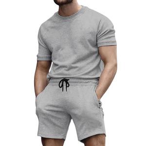 Traje de Verano de Manga Corta para Hombre, Conjunto de Camiseta y Pantalones Cortos de Seda Helada, Ropa Deportiva Casual a la Moda - Product Image 3
