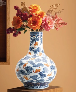 Vase à fleurs en céramique, support floral décoratif pour table, pour la maison, le bureau, le salon, décoration intérieure, pots et jardinières pour fleurs fraîches - Product Image 1