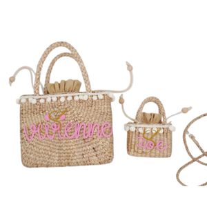 Mommy and Me Water Hyacinth Bag Set: Personalized <b>Mother</b> <b>Daughter</b> <b>Gift</b> - Product Image 2