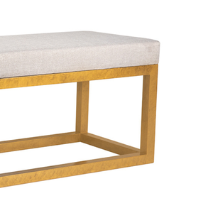 Banc rembourré moderne avec structure en métal doré, design contemporain, assise confortable, écologique, AURORA CRAFT, cuisine, salle à manger - Product Image 3