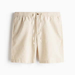 Best Quality 100% Cotton Men's Summer Athletic Fitted Shorts with <b>Elastic</b> Waist Quick-Drying <b>String</b> Pockets Bermuda Style - Product Image 2