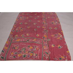 Couverture Kantha indienne faite à la main, motif floral vintage, en coton, réversible, style bohème, écologique, lavable, pour toutes les saisons, pour la maison et la literie - Product Image 2