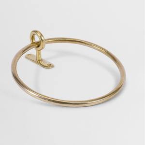 Porte-serviettes élégant en laiton doré, support mural rond pour serviettes, accessoires de salle de bain décoratifs - Product Image 5