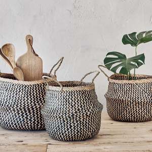 Sea grass <b>belly</b> <b>basket</b> for bedroom bathroom organizers and storage natural seagrass <b>baskets</b> - Product Image 6