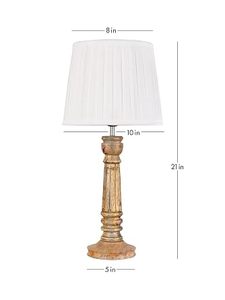 <b>Vintage</b> Wooden Round <b>Table</b> Lamp Pleated Linen Shade Decorative <b>Bedside</b> Torchiere Indoor Bedroom Housewarming Gift Tabletop Use - Product Image 1