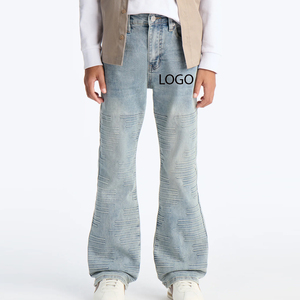 Pantalon en jean décontracté style urbain avec poches, vente en gros de vêtements à prix abordable, pantalon pour garçons avec logo personnalisable, collection 2026 - Product Image 1
