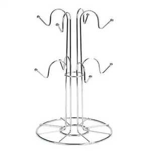 Support mural moderne pour tasses à café en bois or rose, non pliable, durable et amovible - Product Image 1